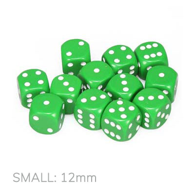 Dobbelsteen small: Groen/Wit 